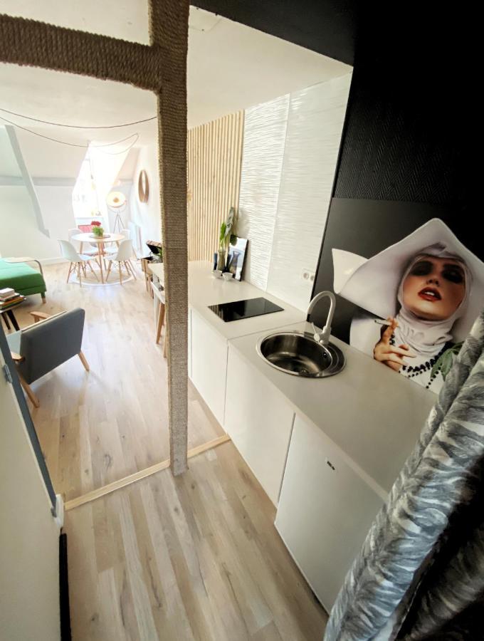 סן-בריו Marie Et Brieuc _ Duplex Lumineux Colore Atypique Face Cathedrale מראה חיצוני תמונה