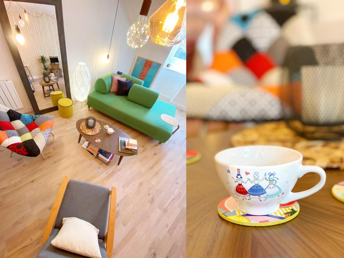 סן-בריו Marie Et Brieuc _ Duplex Lumineux Colore Atypique Face Cathedrale מראה חיצוני תמונה